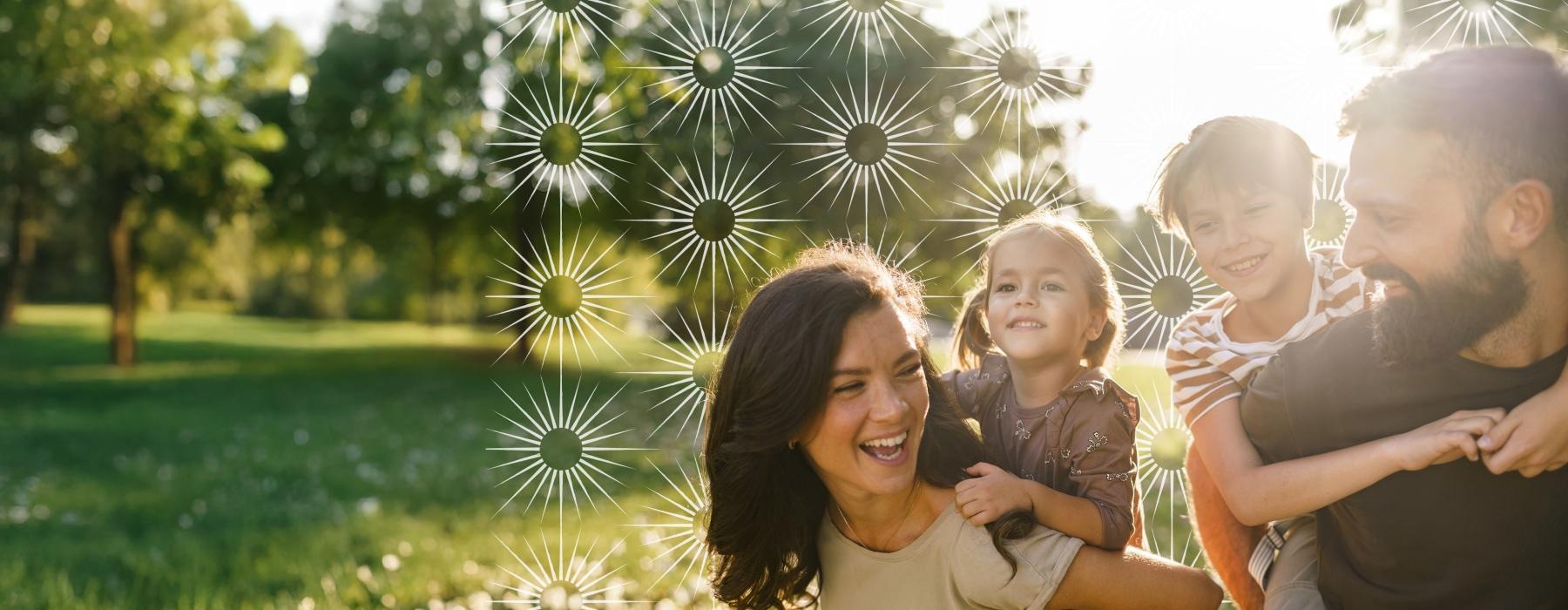 a family posing for a picture