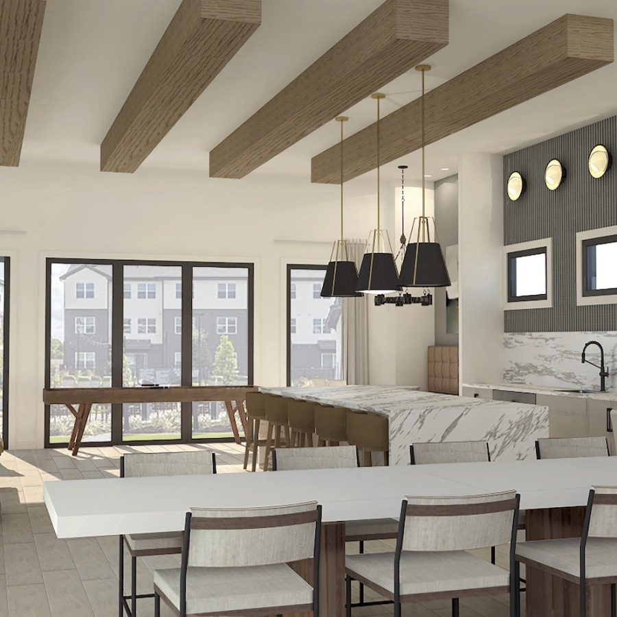 a clubhouse rendering with spacious areas