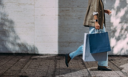 a woman walking